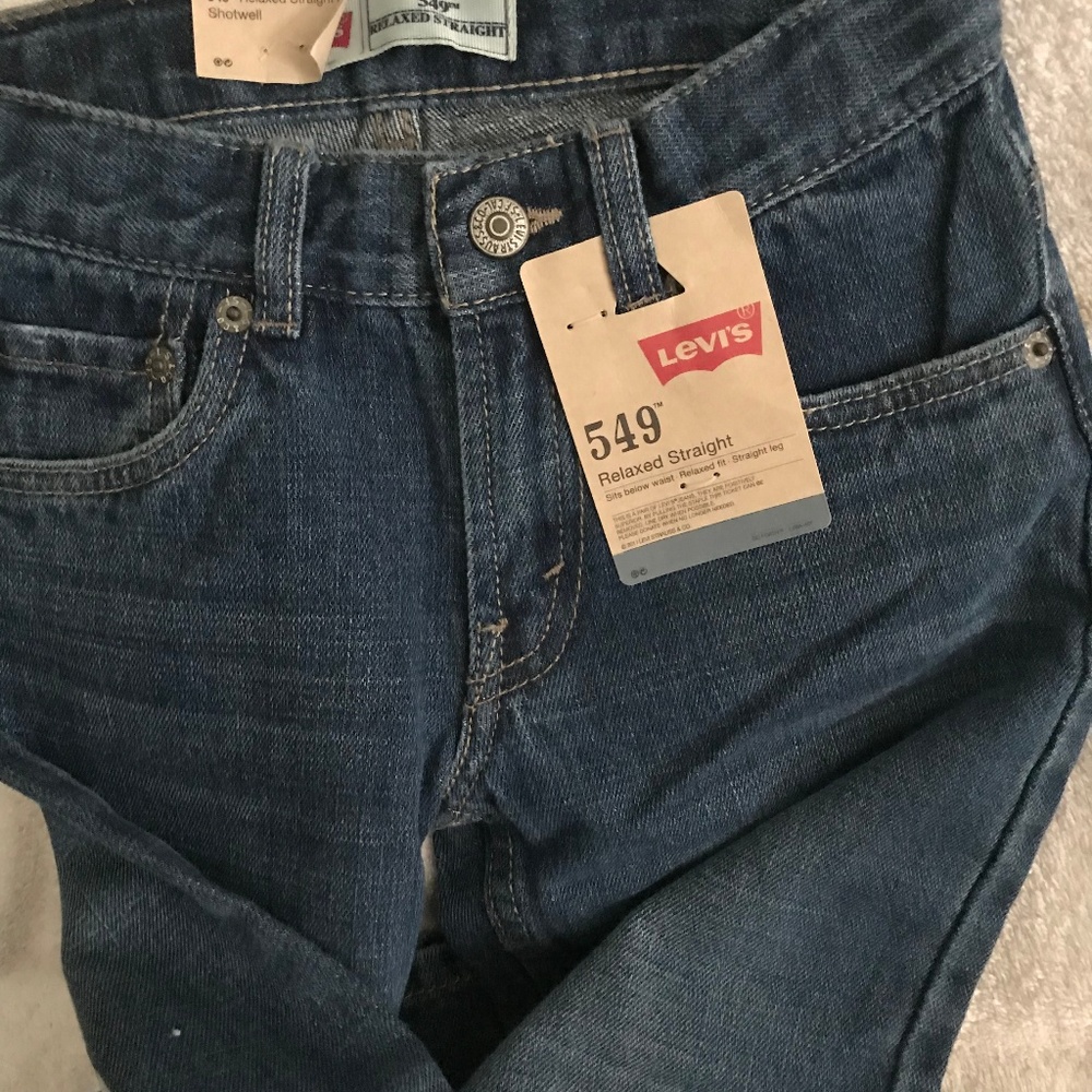 NWT Levi 549 Boys Relaxed Fit, Blue Shotwell